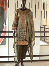Usman Fabrics Fancy Embroidered Lawn Cotton Suits Stitched 3 Piece - US25FE 479